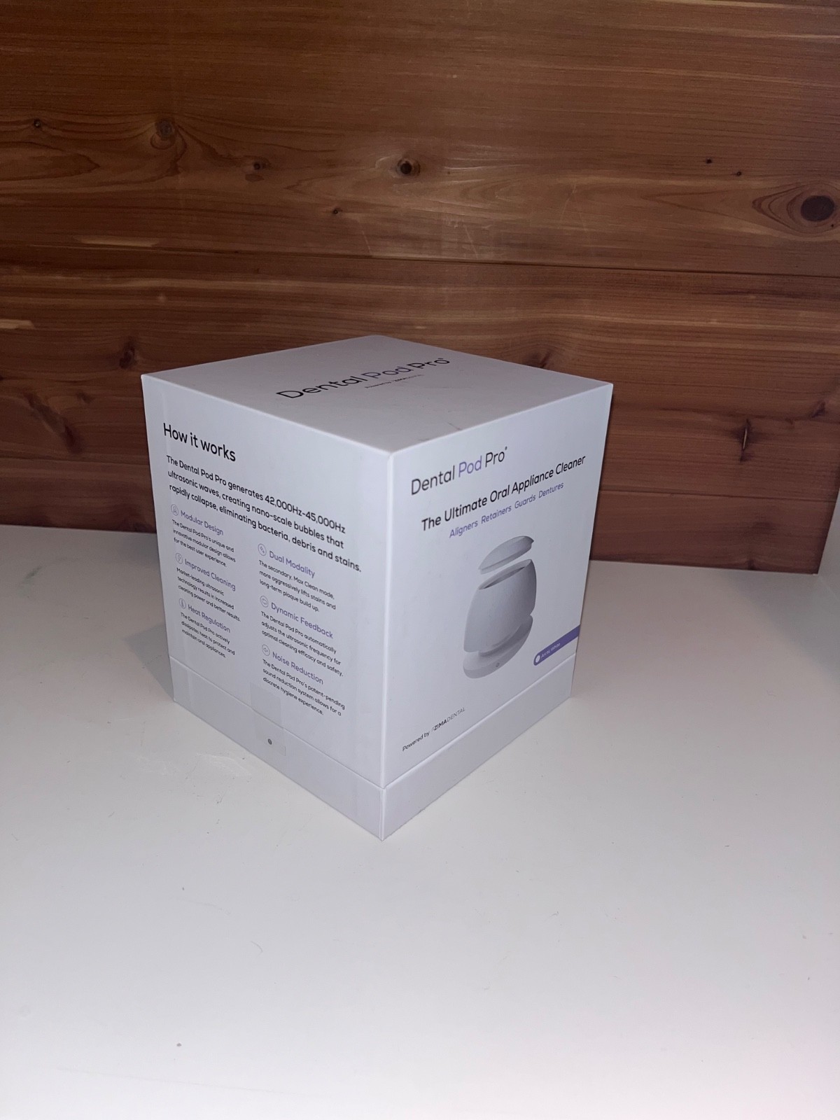 1 New Zima Dental Pod Oral Appliance Cleaner – Arctic White