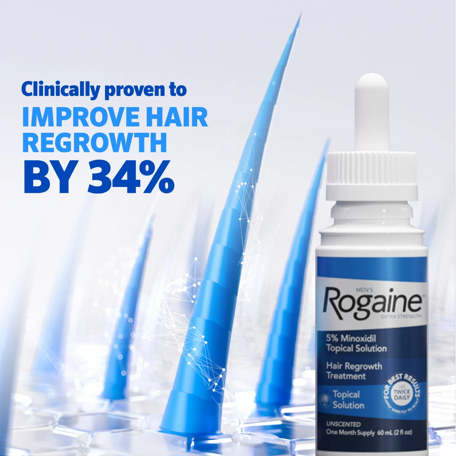 ✳️🔥 Men’s Rogaine Extra Strength 5% Minoxidil Topical Solution, 3-Month✳️🔥🔥