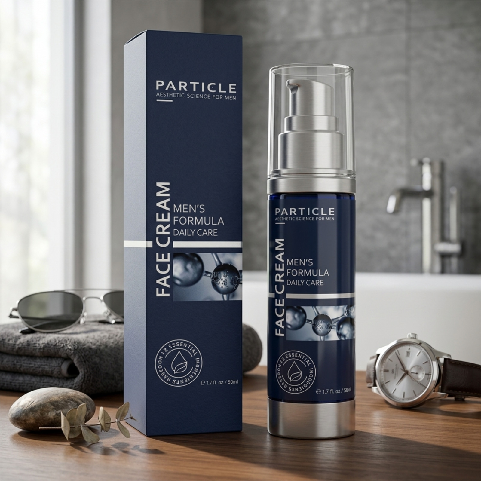 Particle Face Cream For Men 6 In 1 Anti Aging Cream Fights Eye Bags Dark Spots