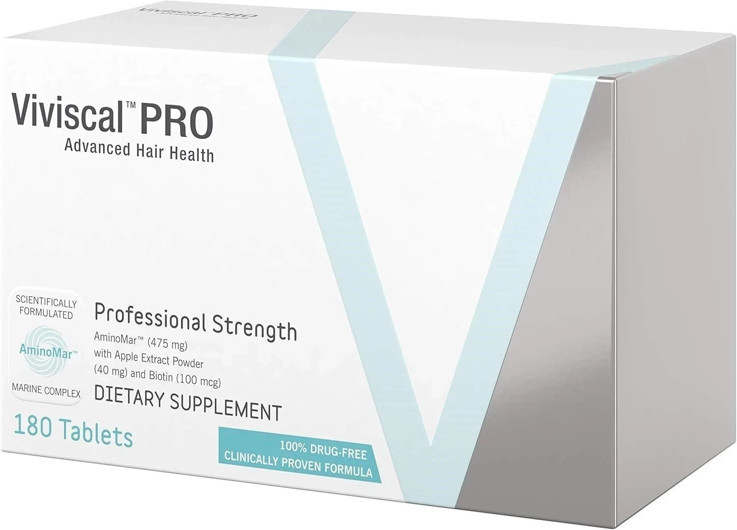 1xVIVISCAL PRO – Professional Hair Growth Supplement 180 Tablets, EXP 07/2028