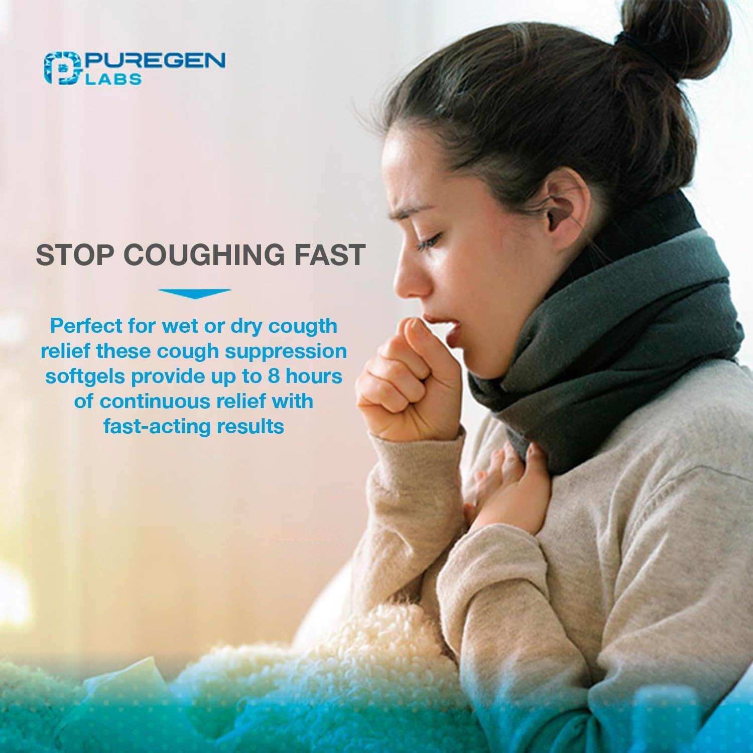 Cough Relief for Adults Dextromethorphan Hbr 15Mg (120 Softgels) 8-Hour, Non-Dro