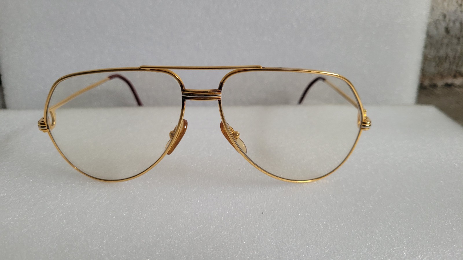 Cartier Paris Gold, Aviator Eyeglass Frames Unisex Adults Full RimDesigner