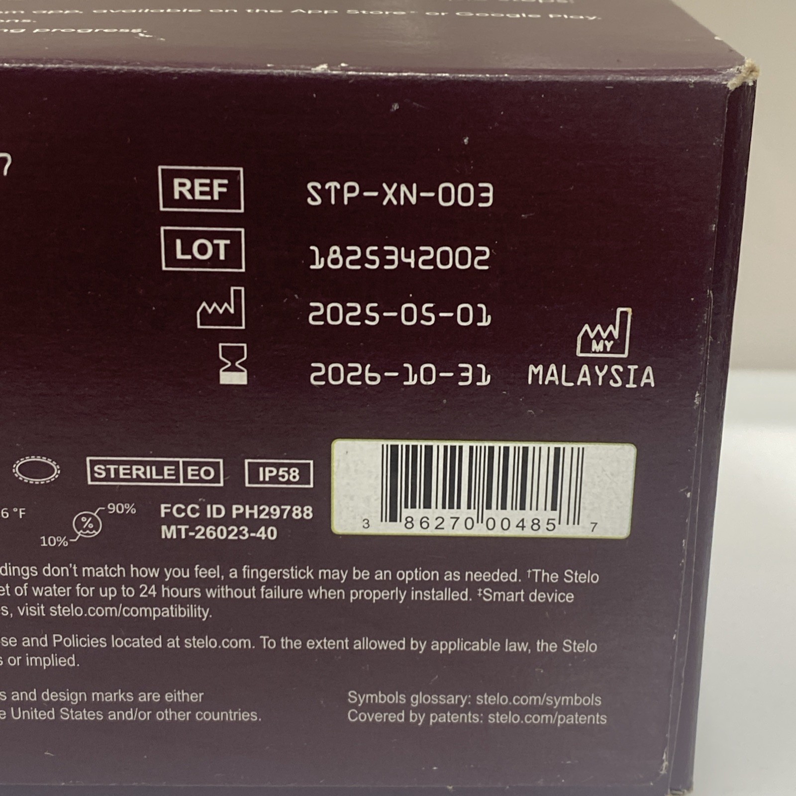 Dexcom Stelo Glucose Biosensor (OTC) 1-Month Supply 2 Sensors – EXP: 10/26+ Open