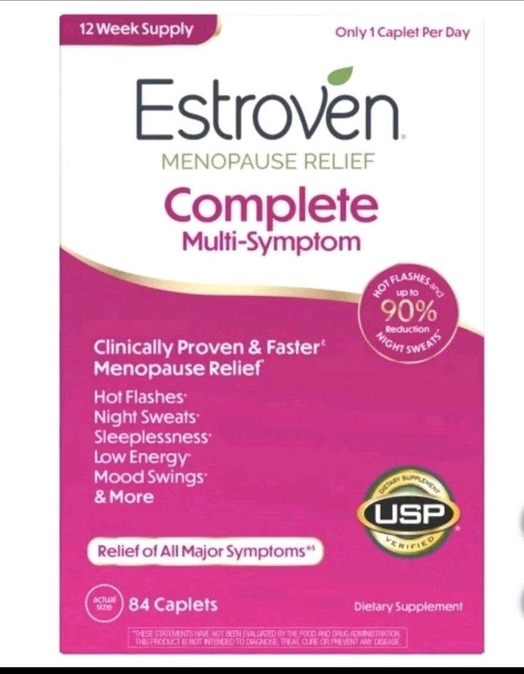 2pk Estroven Complete Multi-Symptom Menopause Relief, 84 Caplets X 2 Exp 2027