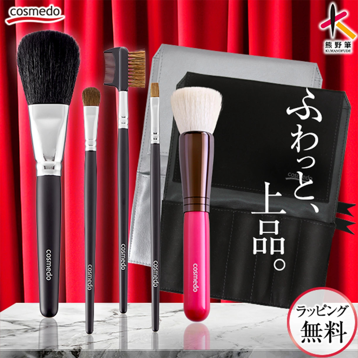 Makeup Brush Set 5pc with Case Starter Plus TAKUMI Made in Japan