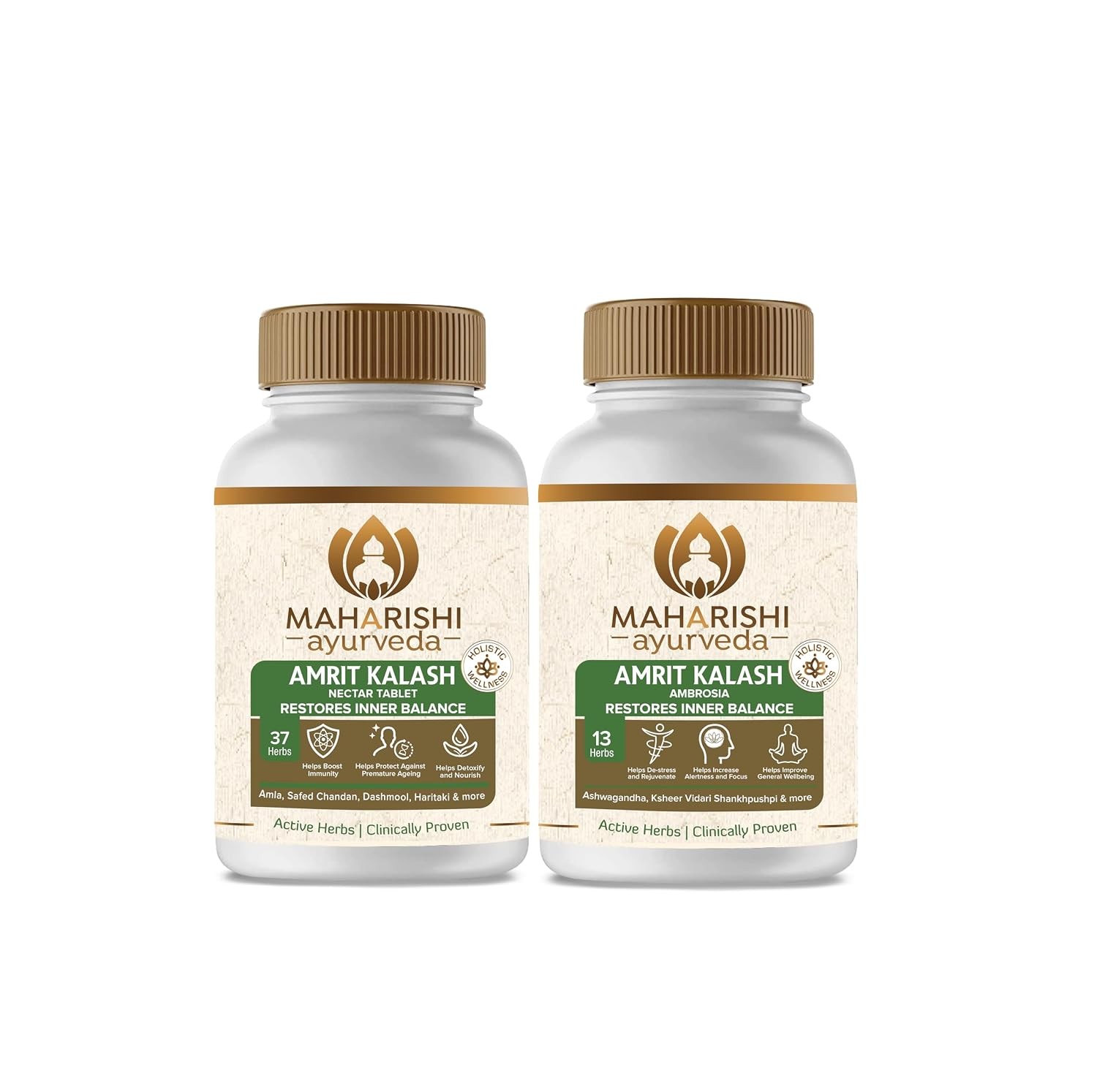 Maharishi Amrit Kalash Nectar Tablets Sugar Free | Wellness Support | 60 Tabs