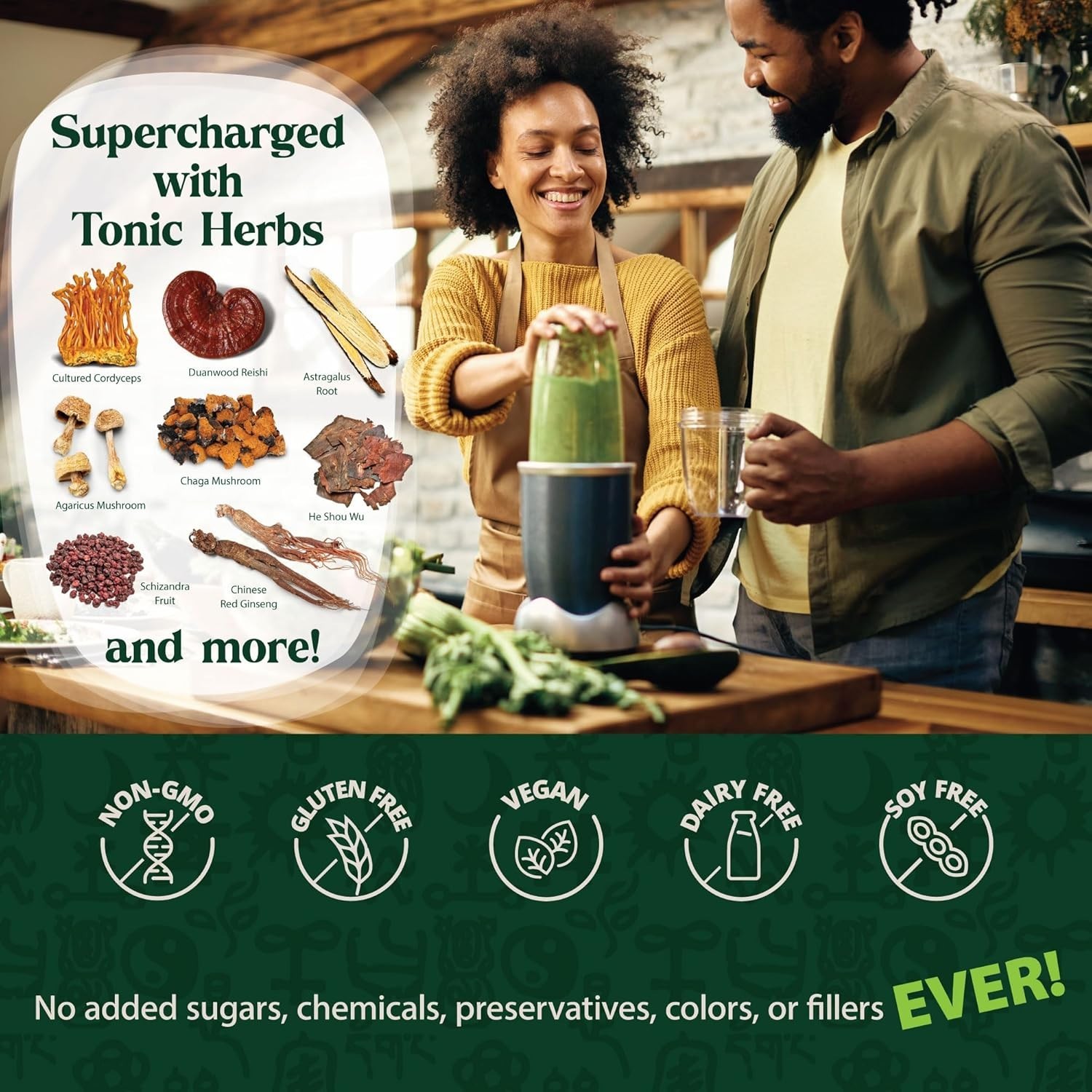 Delicious Peach-Flavored Superfood Greens Powder – 91 All-Natural Ingredients