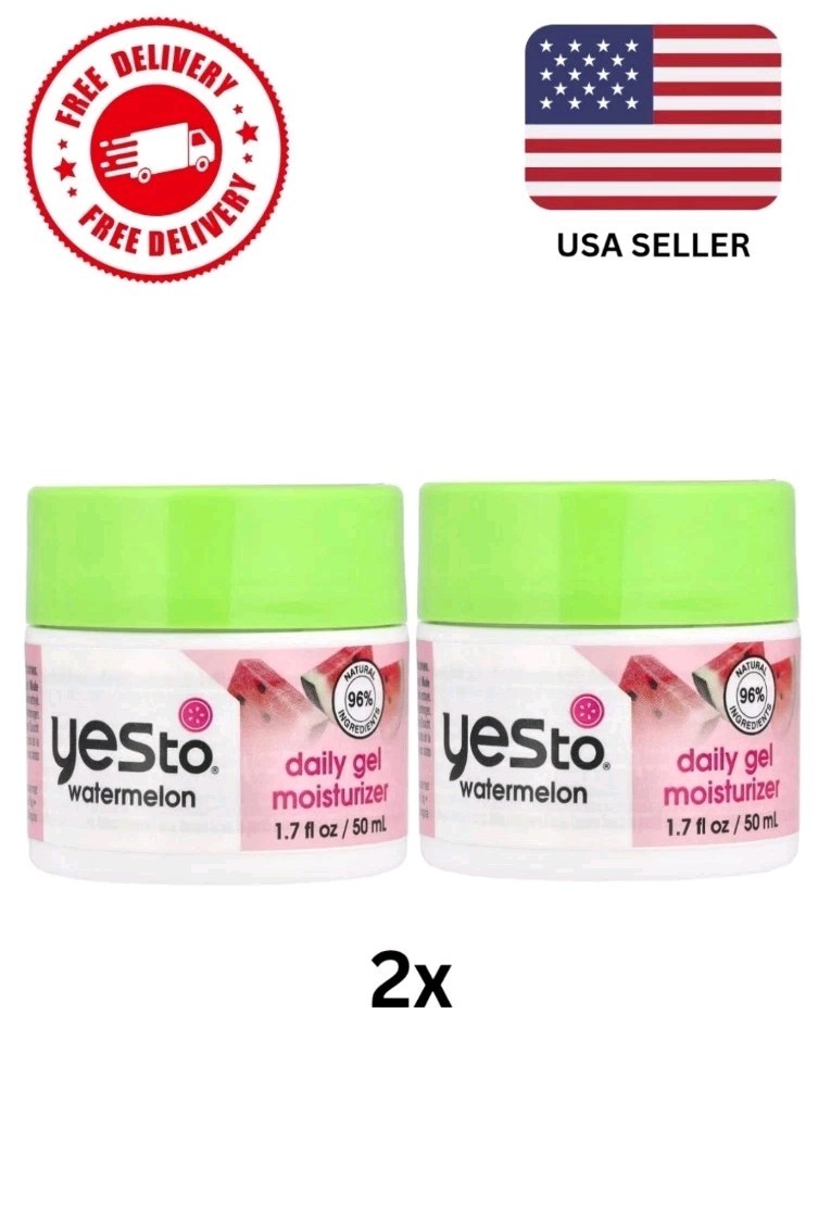 YES to “Watermelon Daily Gel Moiturizer “All Skin Types Cream 1.7 fl.oz (2-Pack)