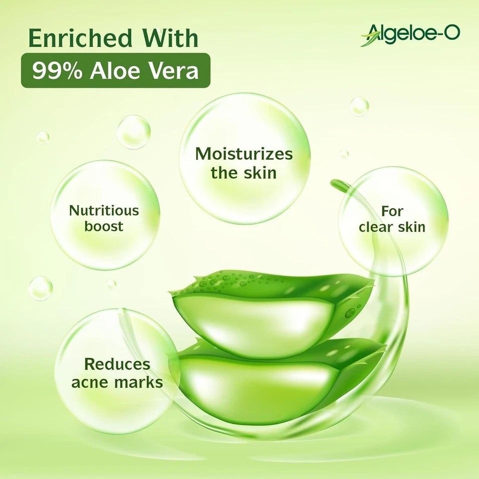 Algeloe Pure Aloe Vera Gel For Glowing And Radiant Skin 200ml