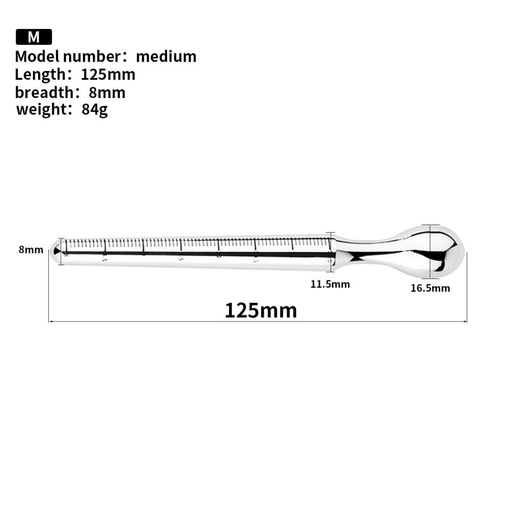 Stainless Steel Horse Eye Dilator Stick Urethra Plugs Male Chastity Exercise