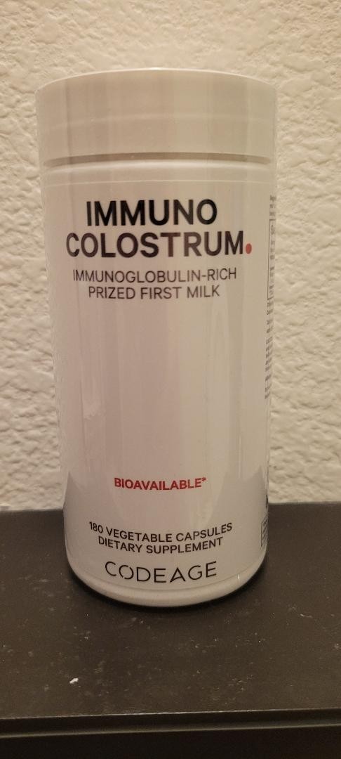 Codeage Immuno Colostrum, 180 Capsules (500 mg per Capsule)
