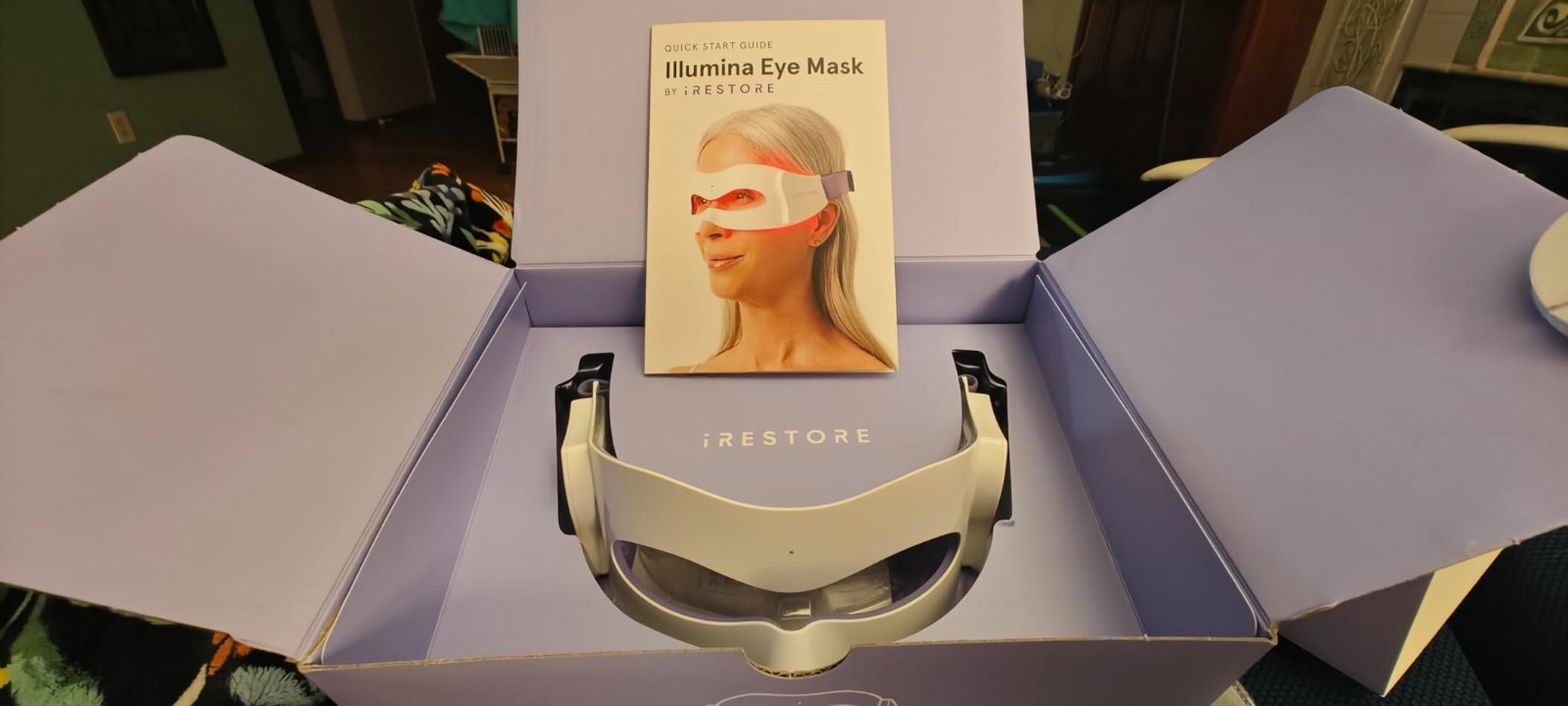 irestore LED Eye Mask Skincare System Advance Light Technology Infrared and Red