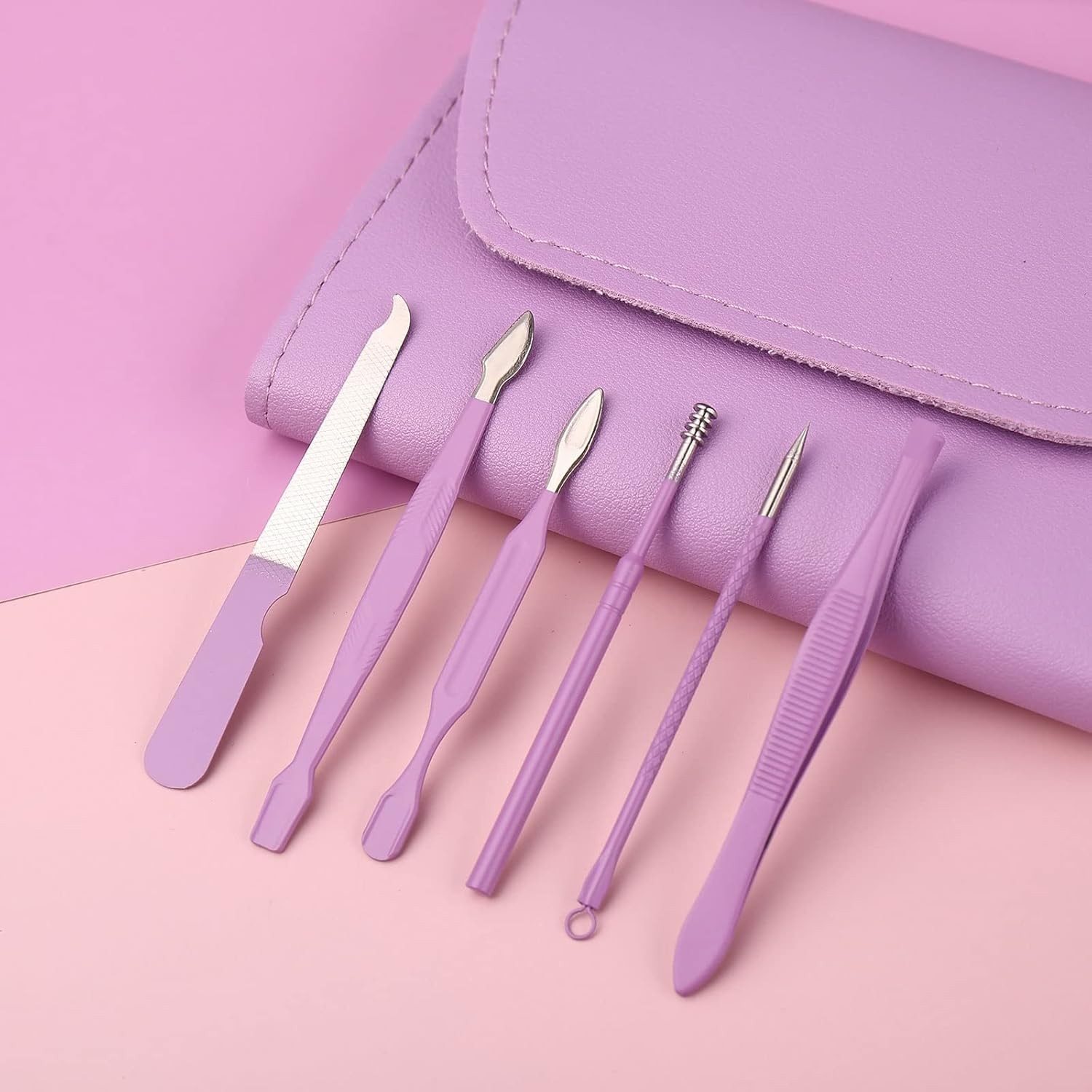 16 Pcs Nail Clippers Set Stainless Steel Manicure Pedicure Cuticle Grooming Tool