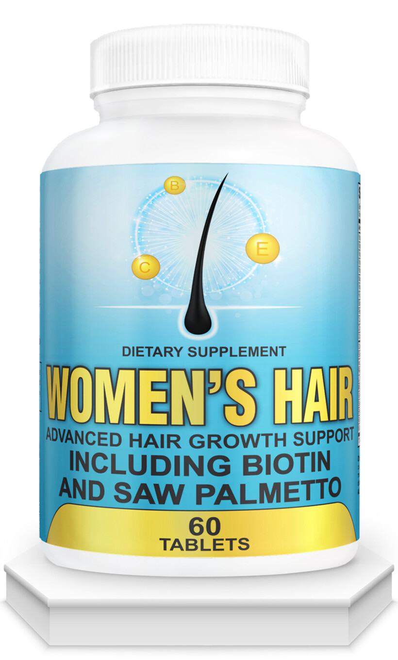 Advanced Women’s Hair Growth Vitamins Dietary Supplement Biotin & Saw Palmetto