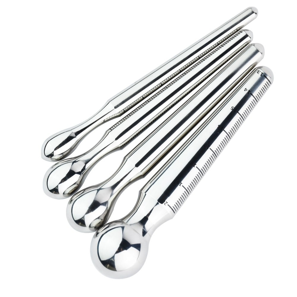 Stainless Steel Horse Eye Dilator Stick Urethra Plugs Male Chastity Exercise