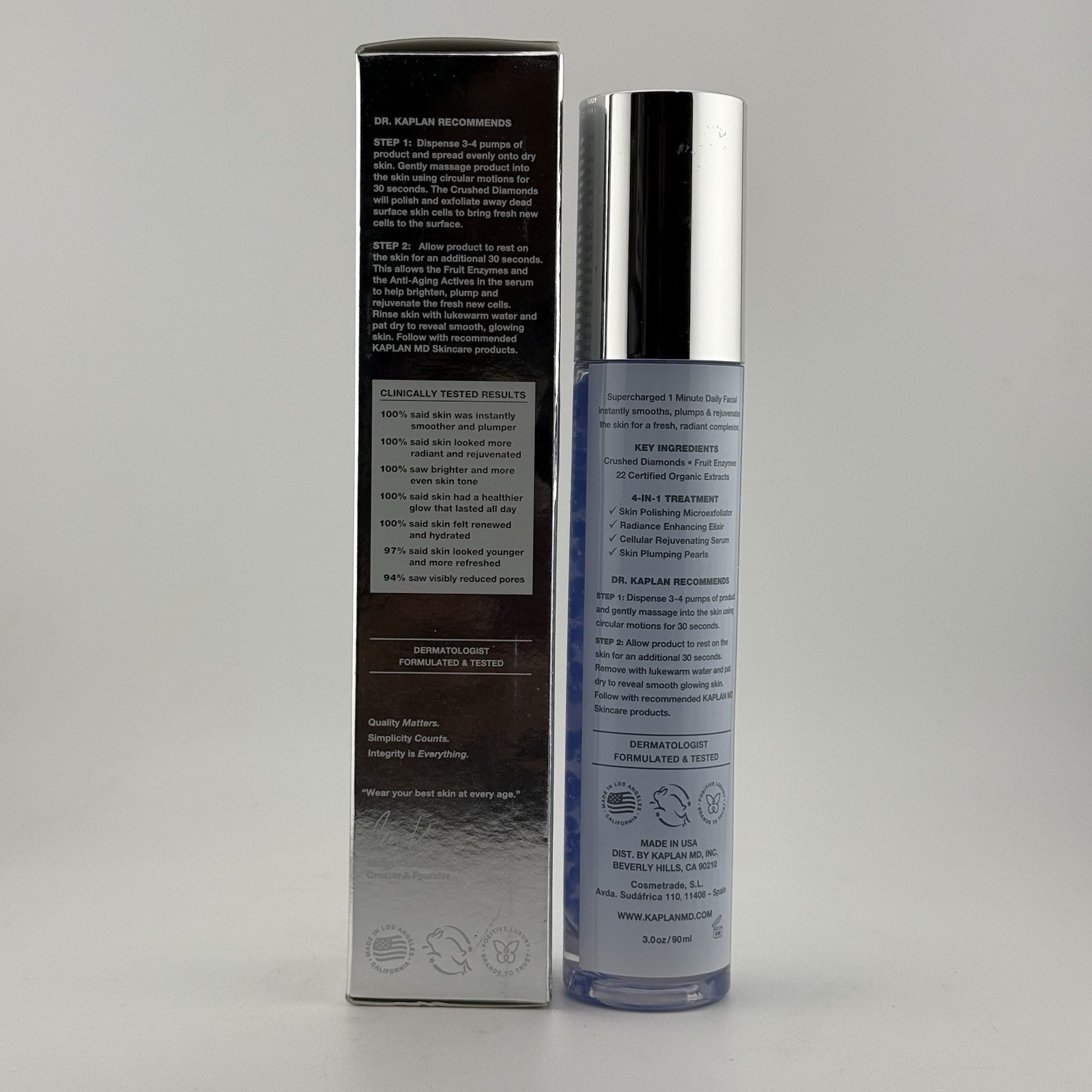 Kaplan MD Diamond Contour Supercharged 1 Minute Daily Facial Elixir 3 fl oz