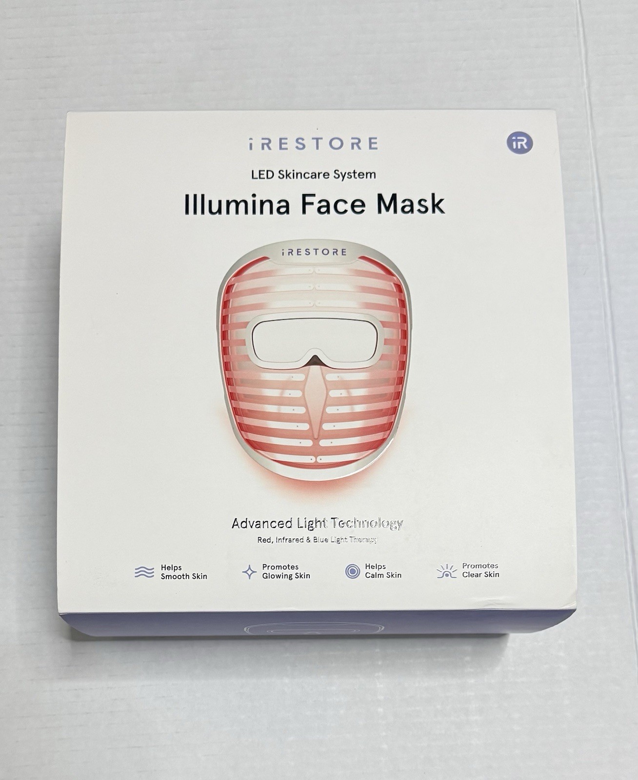 iRestore #1 LED Face Mask for Youthful Skin, Red/Blue Light Therapy for Face