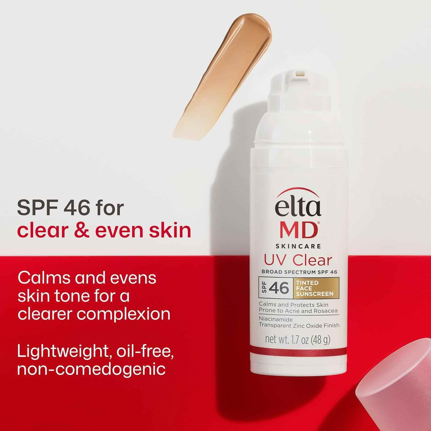 E(ta MD UV Clear TINTED Facial Sunscreen SPF 46 1.7 oz EXP: 03/27 New in Box!!!!