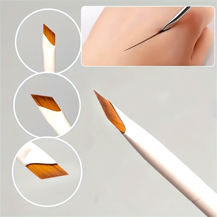 1PC Blade Angled Eyebrow Eyeliner Brush Ultra thin Flat Precise Eye Makeup Tool