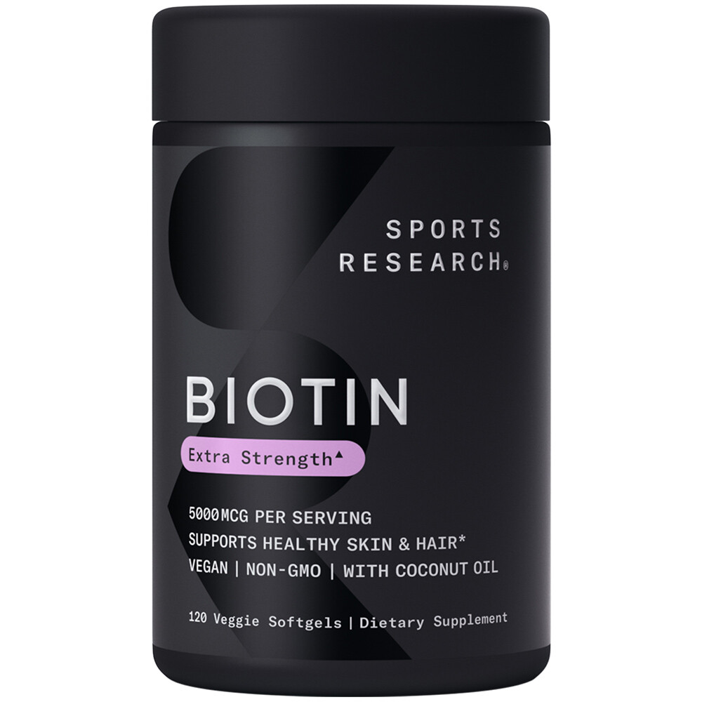 Vegan Biotin 5000mcg w/ Organic Coconut Oil Non-GMO Gluten Free 120ct