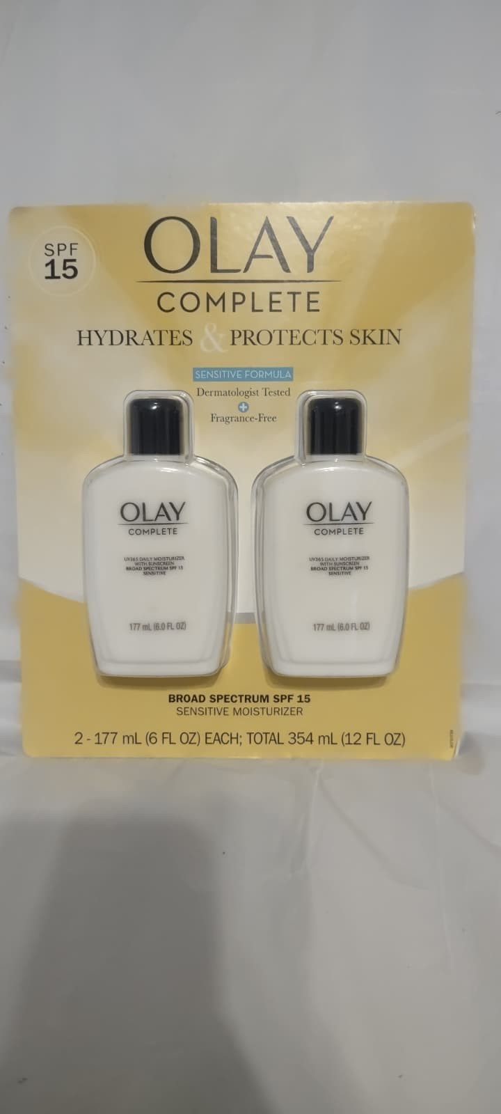 Olay Complete Sensitive Moisturizer, SPF 15, 6 fl. oz., 2 ct.