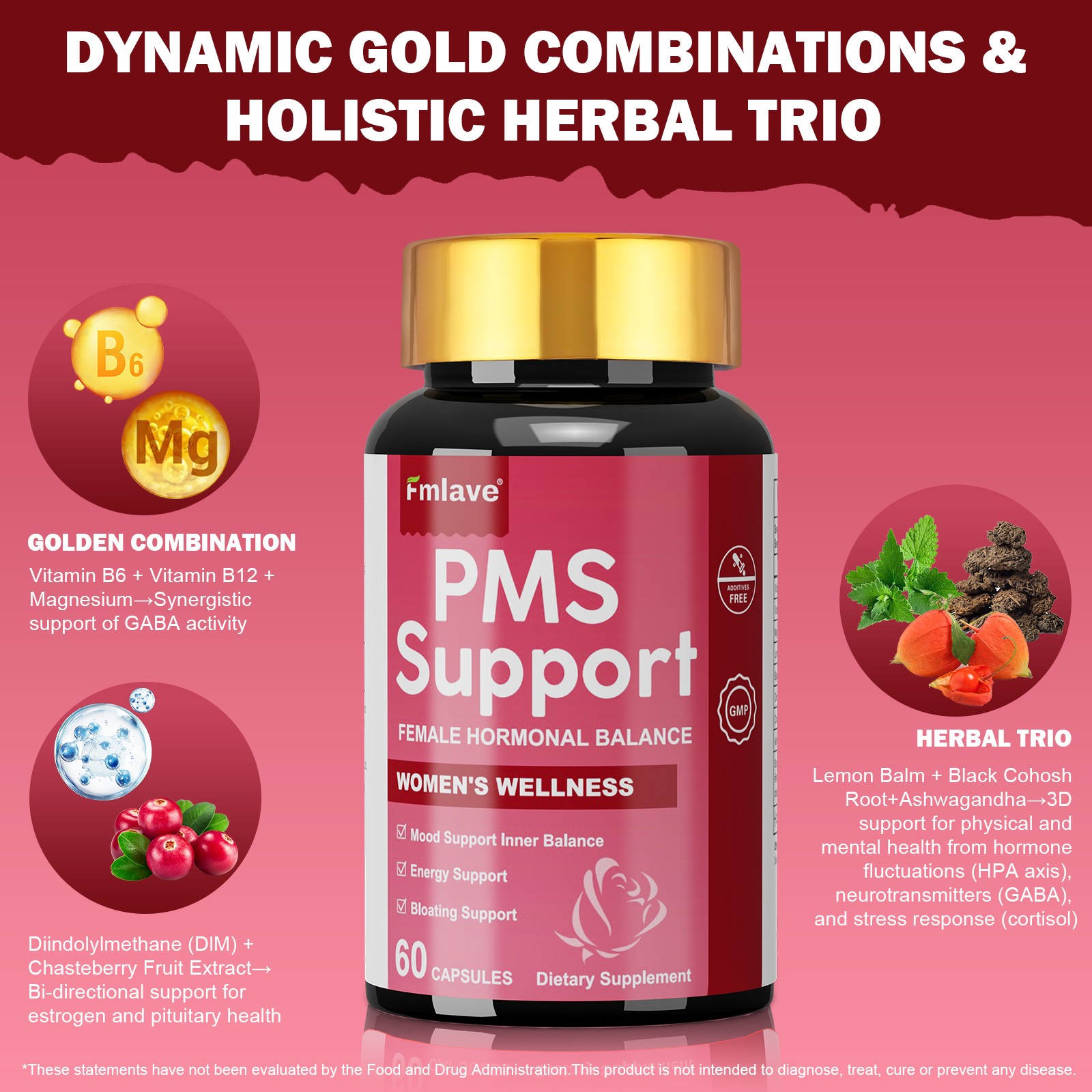 2pc Hormone Balance for Women of All Ages – PMS Support Supplement 120 capsules