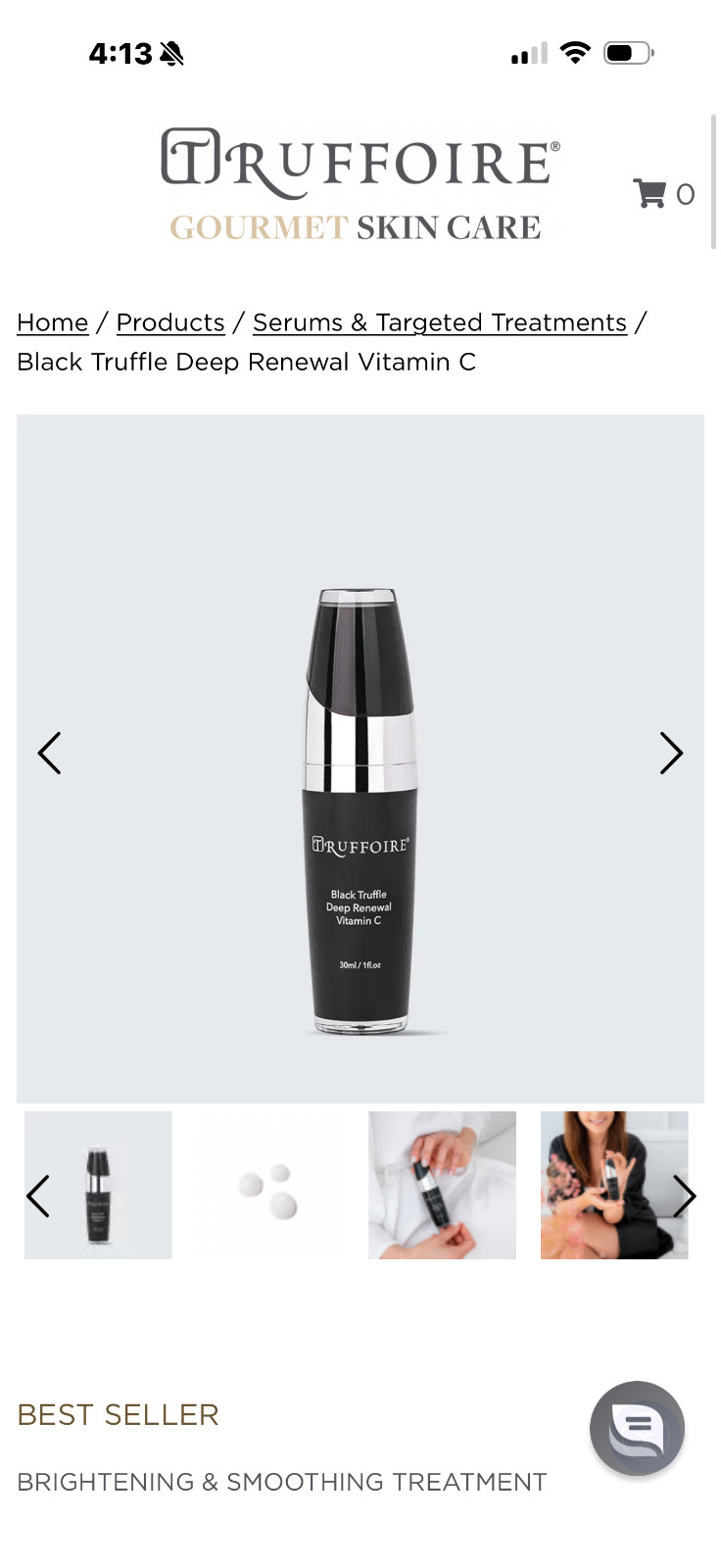 Truffoire Black Truffle Deep Renewal Vitamin C Serum 30 ml / 1 fl oz