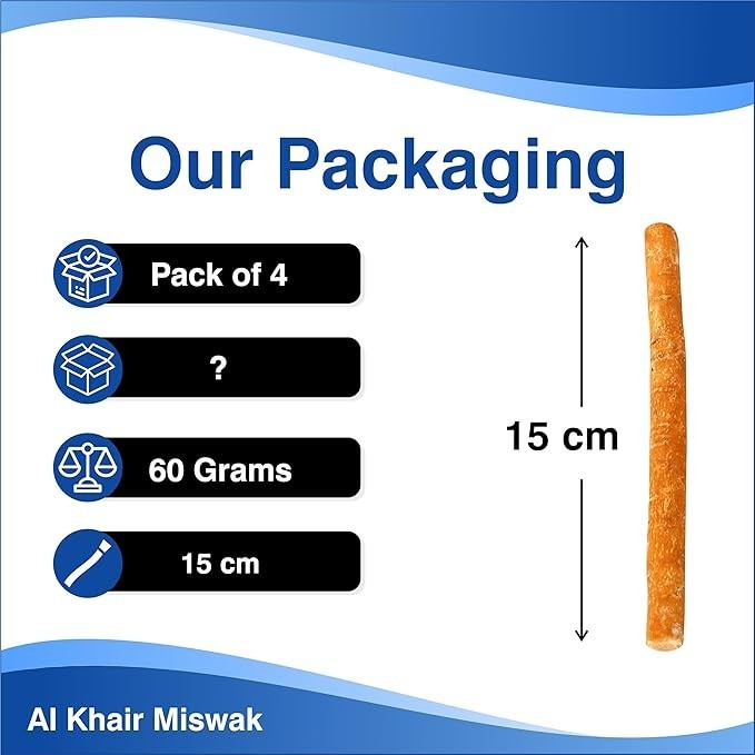 Miswak Natural Toothbrush – Al Khair Stick Toothpaste Chewing Stick Meswak Bulk
