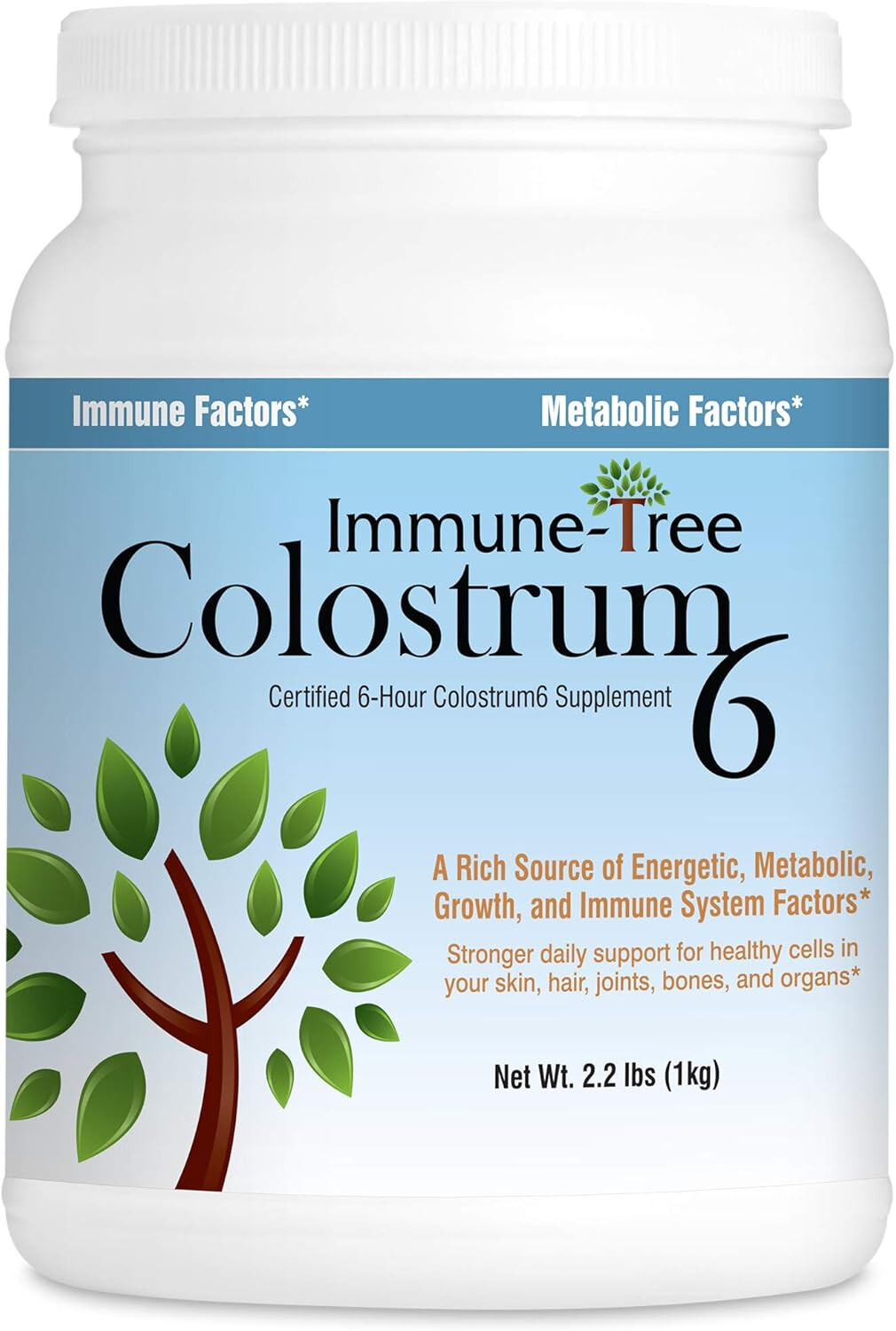 Immune-Tree Colostrum6 Certified 6-Hour Colostrum Supplement, 2.2 lbs (1kg)
