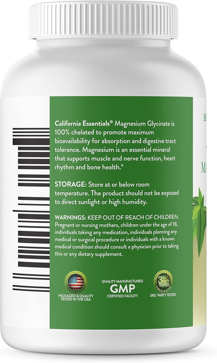 MAGNESIUM 200mg AS MAGNESIUM GLYCINATE-NEW-SEALED-FREE SHIPPING