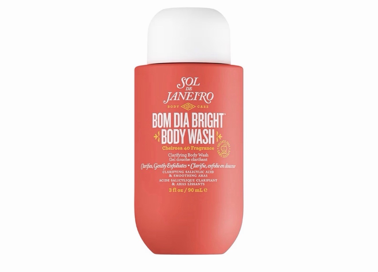 Sol De Janeiro Bom Dia Bright Travel Size Clarifying Aha Body Wash 3oz Sealed