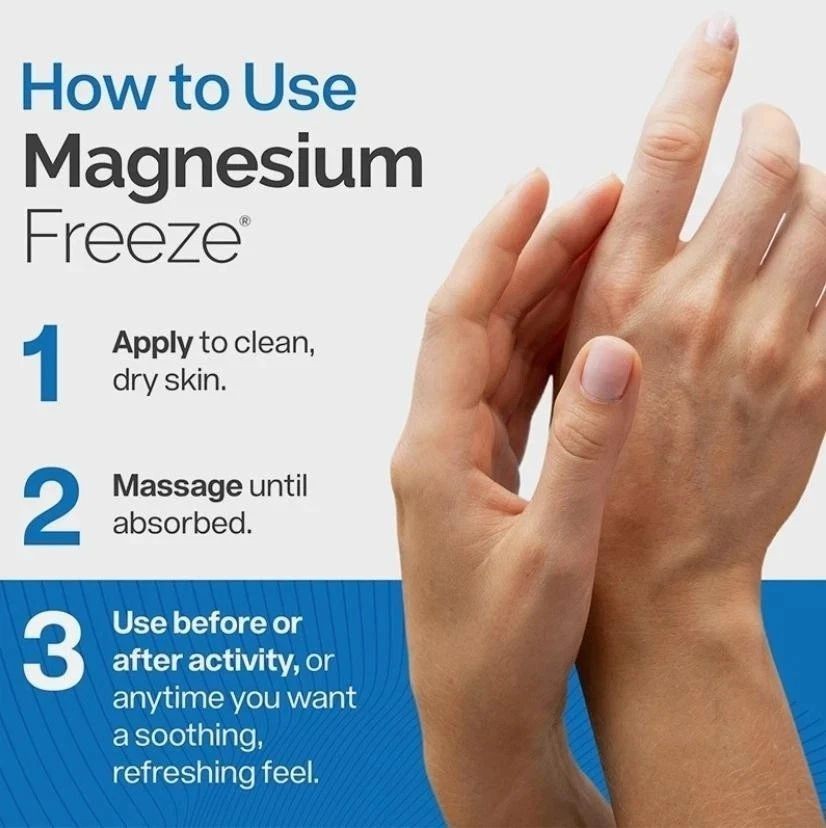 Magnesium Freeze Topical Magnesium Cream with Niacinamide For Joints Low Back US