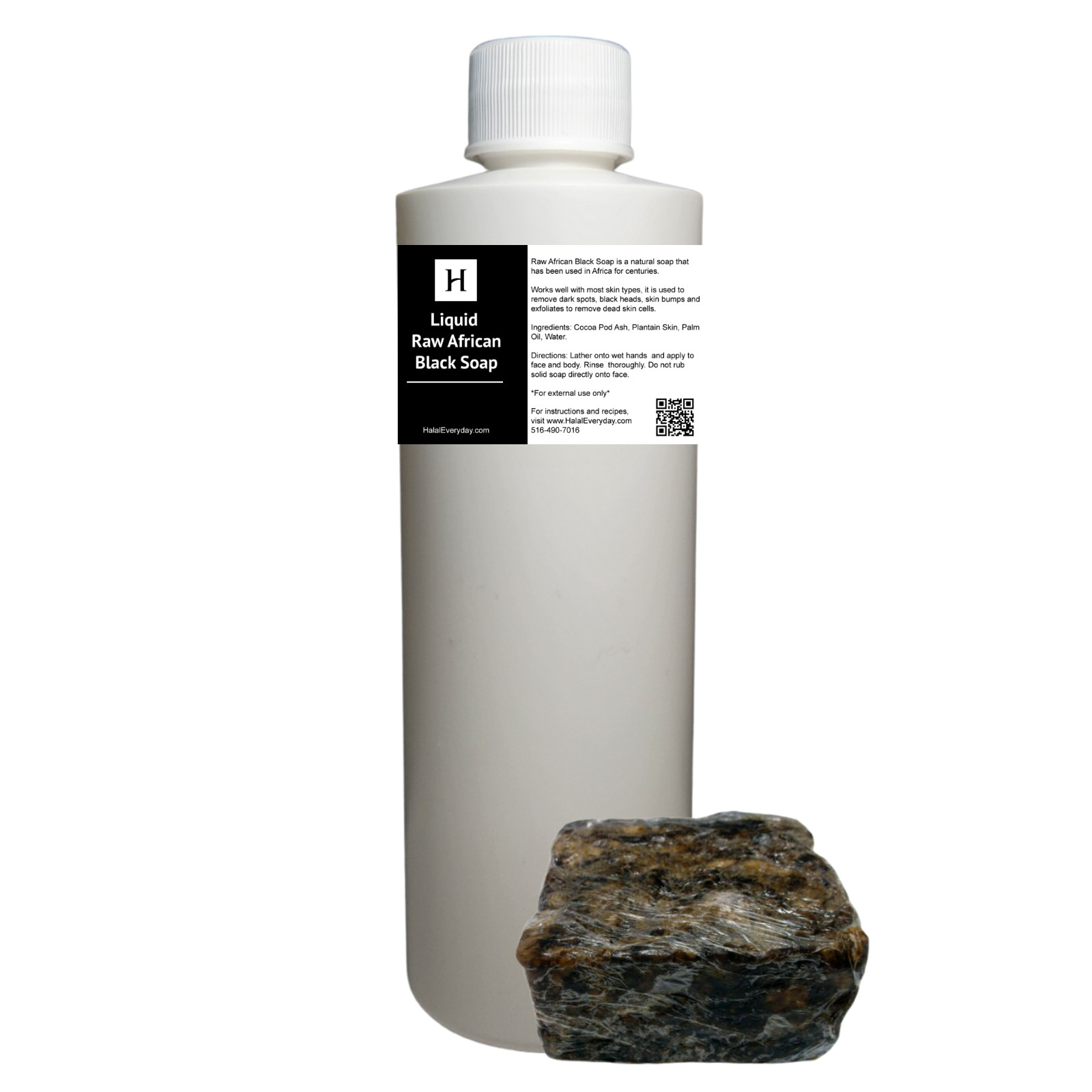 SCENTED Liquid Raw African Black Soap – 100% Pure Natural Organic Face Body Wash
