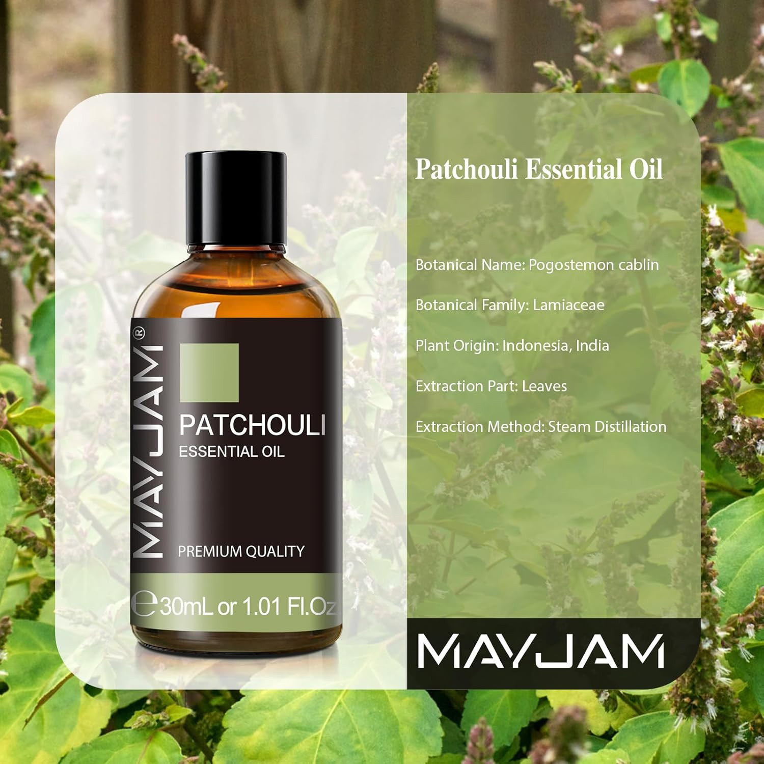 Patchouli Essential Oil, 1.01FL.OZ Essential Oils, Use with Diffuser, during Yog
