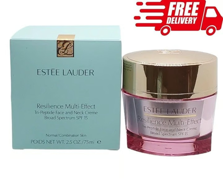 Estee Lauder Resilience Multi-Effect Tri-Peptide Face And Neck Creme SPF 15. New