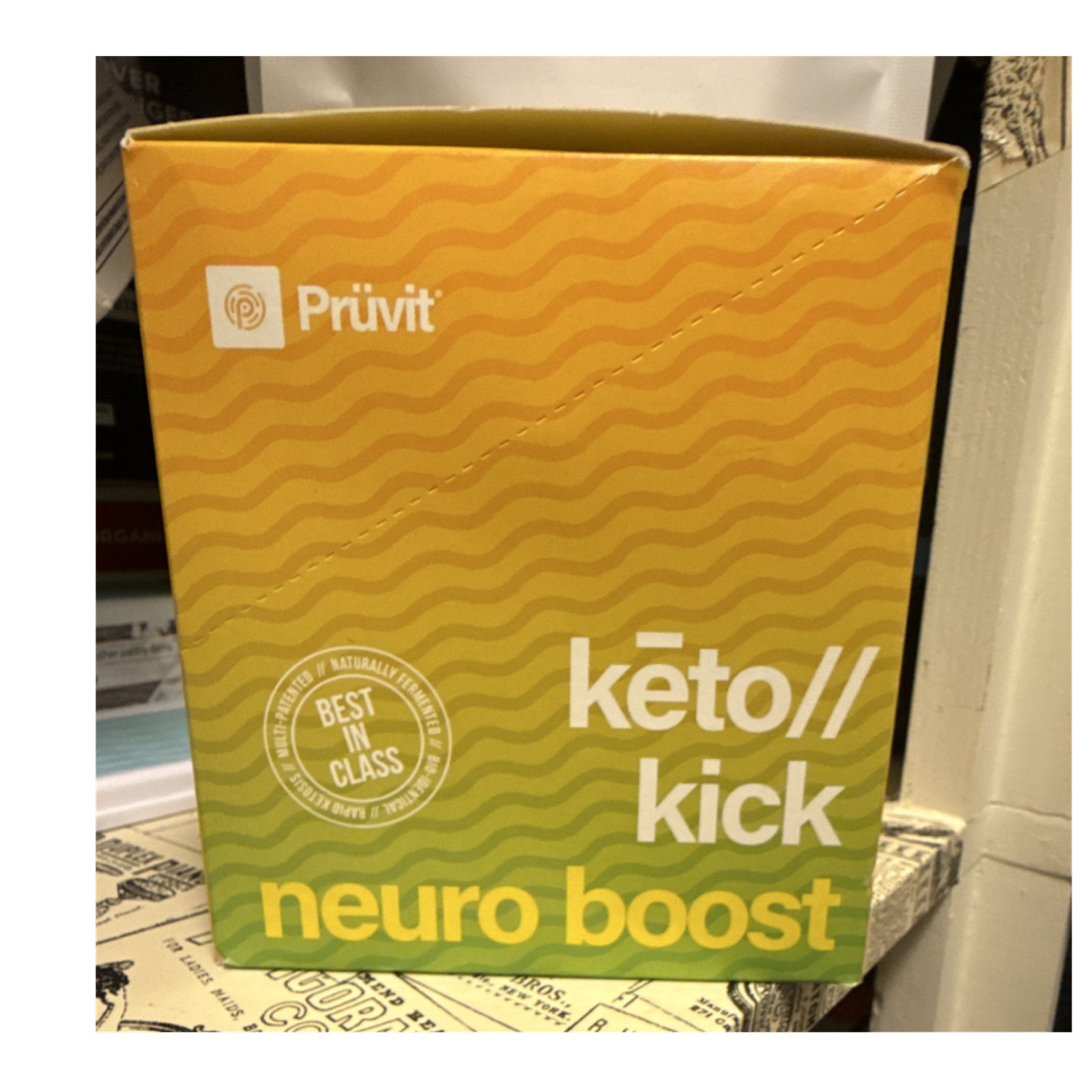 Pruvit Keto Kick Neuro Boost Liquid Lemon 3 fl oz 6 Servings Caffeine Niacin