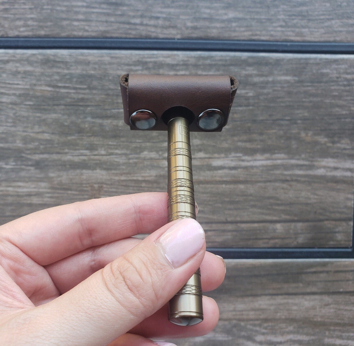 For Henson Canada Safety Razor Leather Travel Head Cover/Sheath for AL13 & Ti22