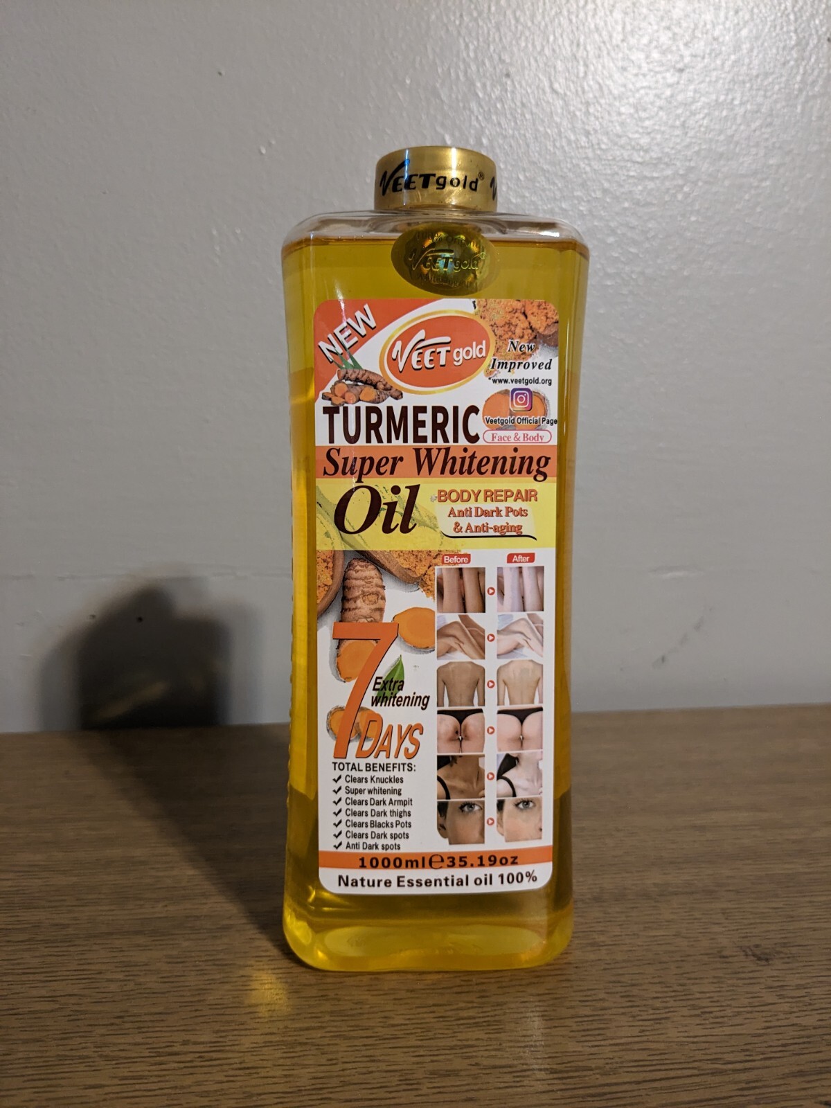 Veet Gold Tumeric Super Whitening Oil 1000ml
