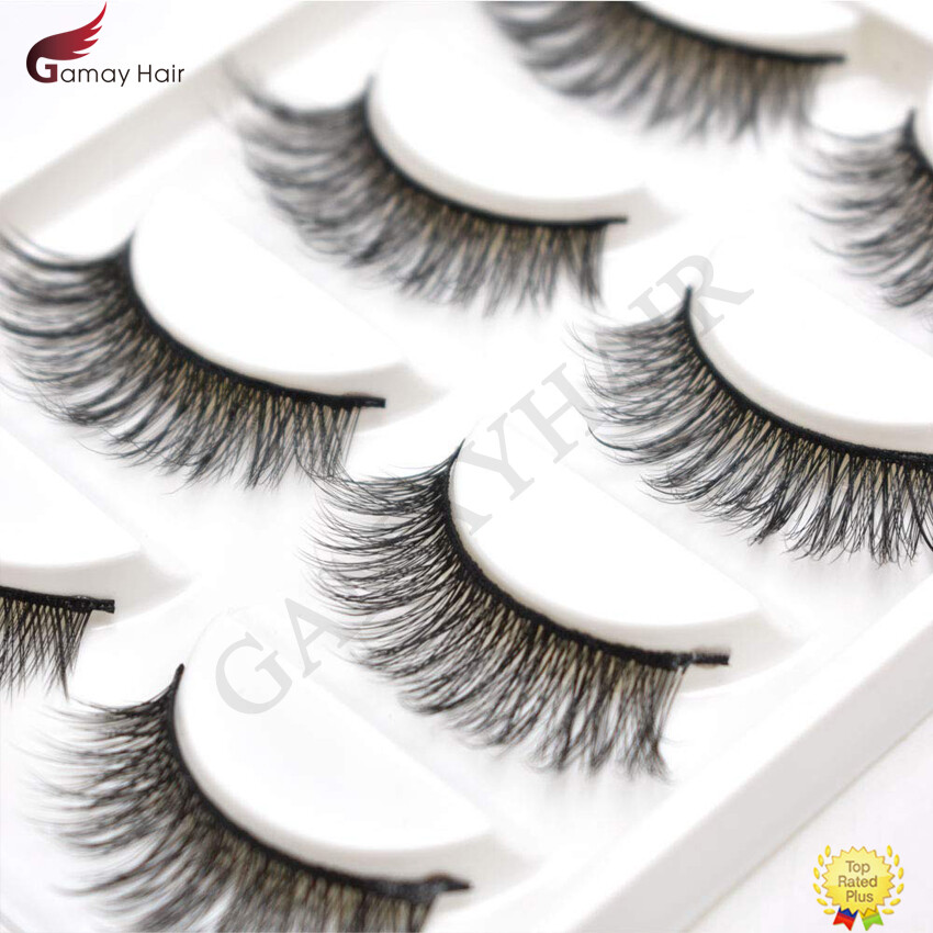 3D Faux Mink Lashes Natural Thick Long Cross Makeup False Eyelashes 5/10/20 Pair
