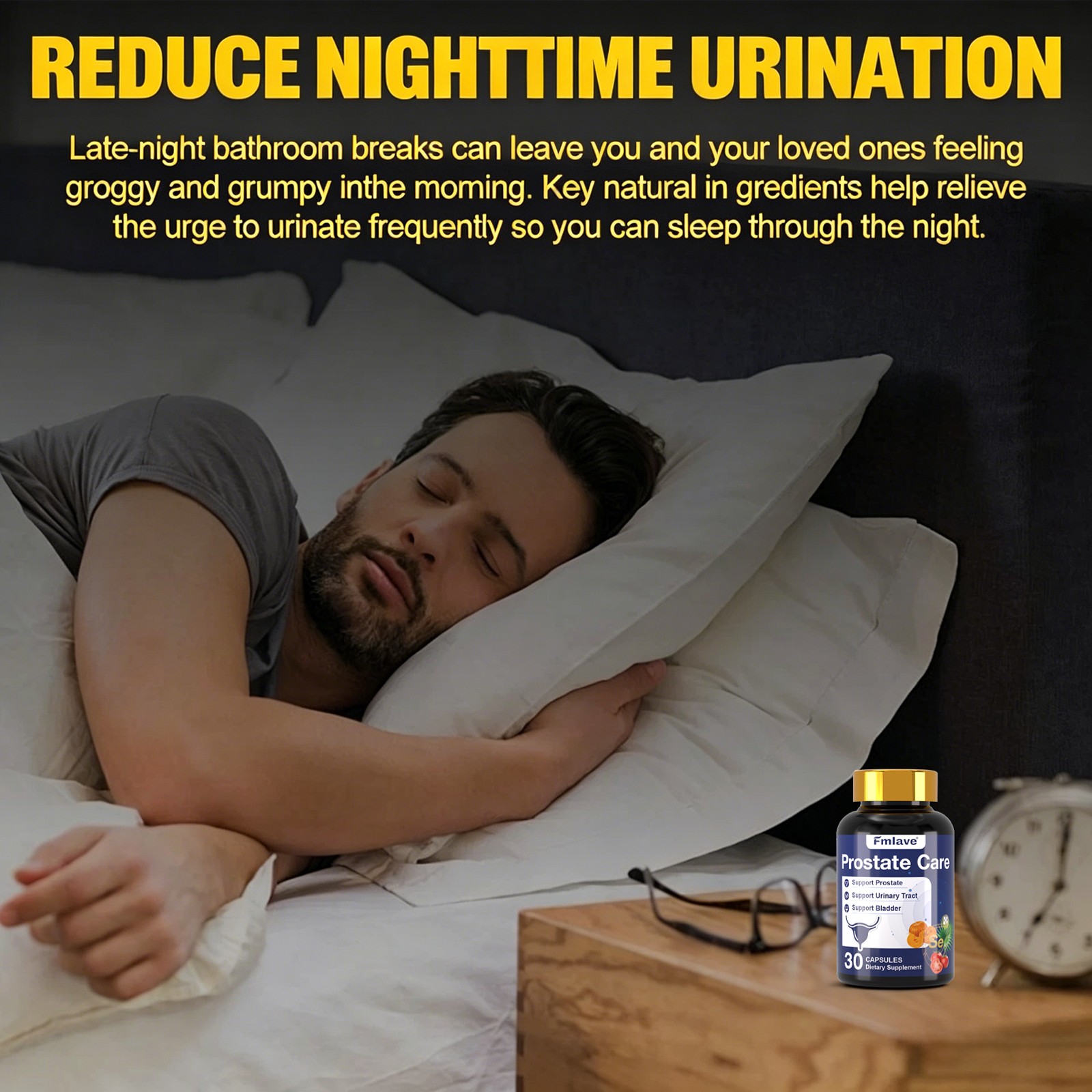 Prostate Support – Saw Palmetto – Reduce Frequent Urination, Stamina supplement