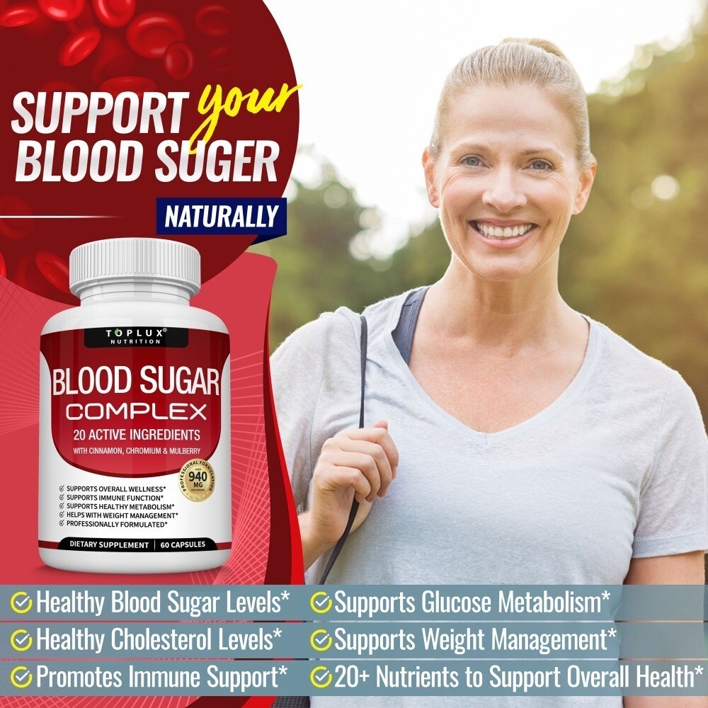 Blood Sugar Complex w/ Cinnamon, Chromium & Mulberry 60 Capsules
