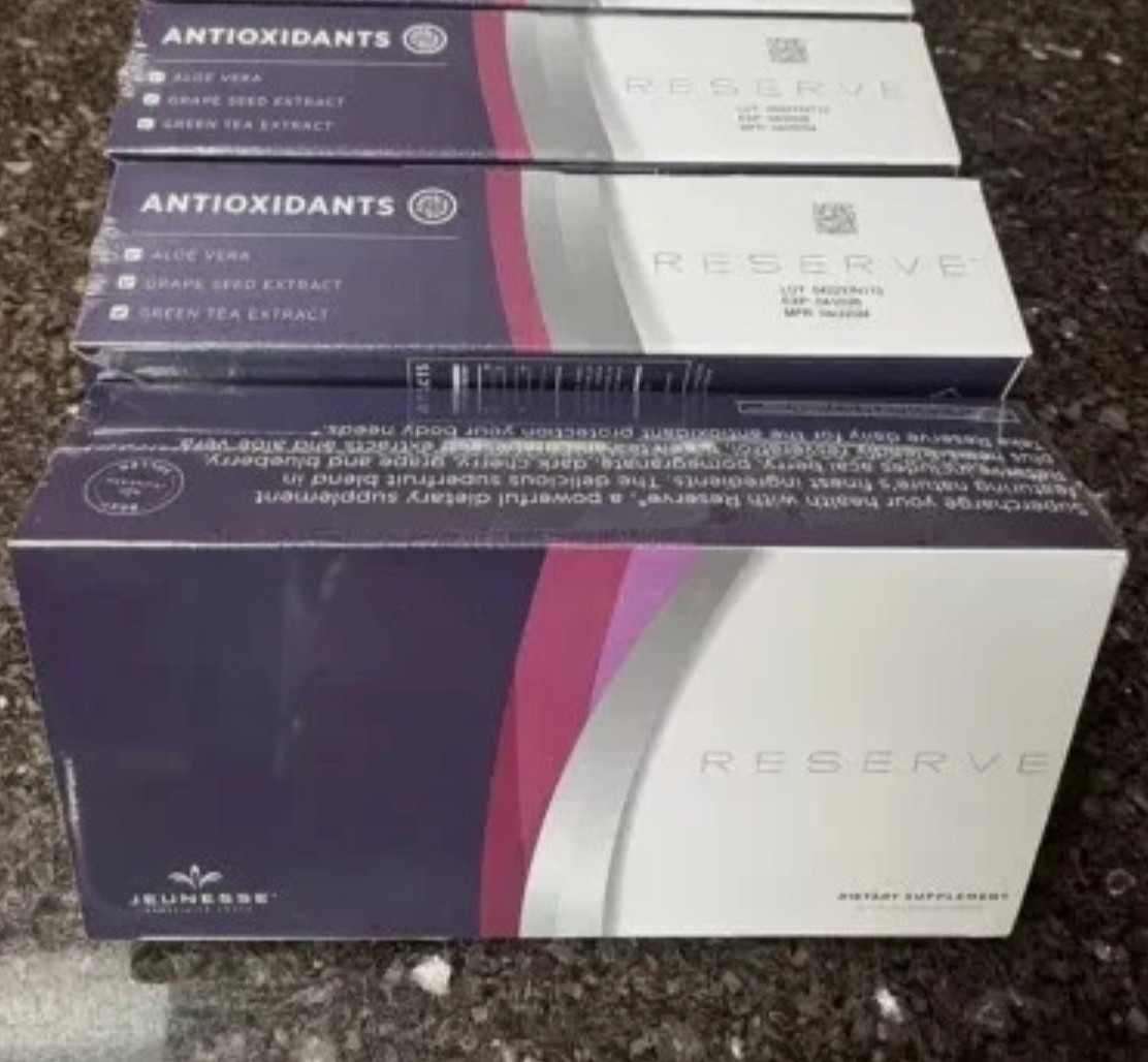 Jeunesse Reserve Resveratrol Antioxidants Supplement Gel Packs 3 Boxes – 2027