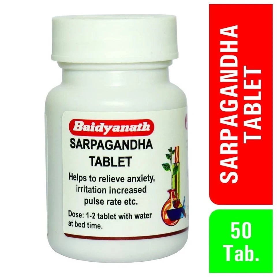 Baidyanath Asli Ayurved Sarpagandha Tablet-50 Tab (Pack Of 2)
