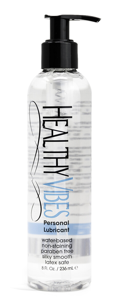 Water Based Personal Lubricant 8 oz by Healthy Vibes – Intimate Lube for Couples
