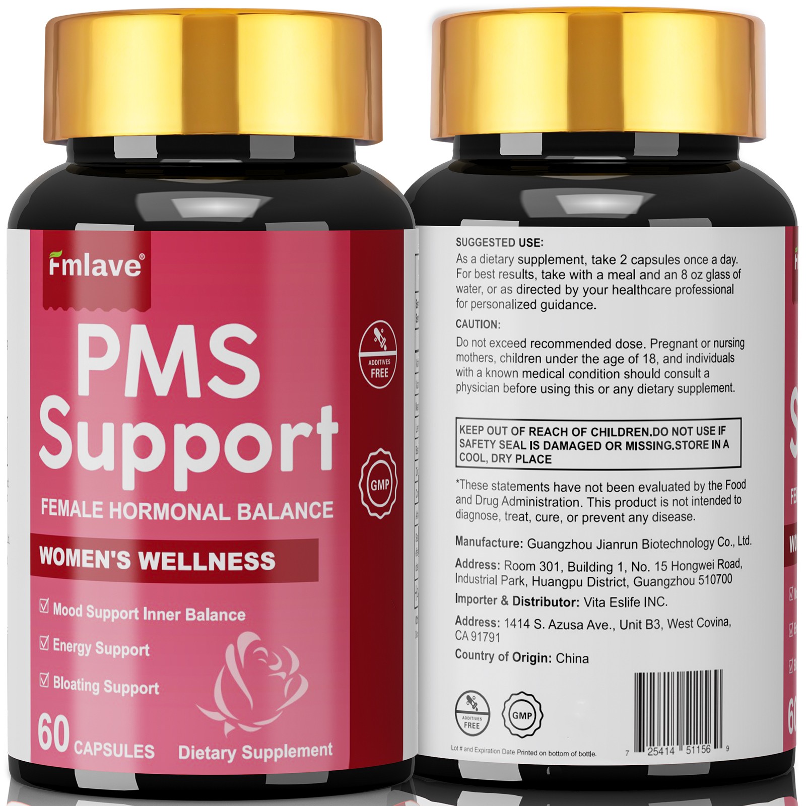 2pc Hormone Balance for Women of All Ages – PMS Support Supplement 120 capsules