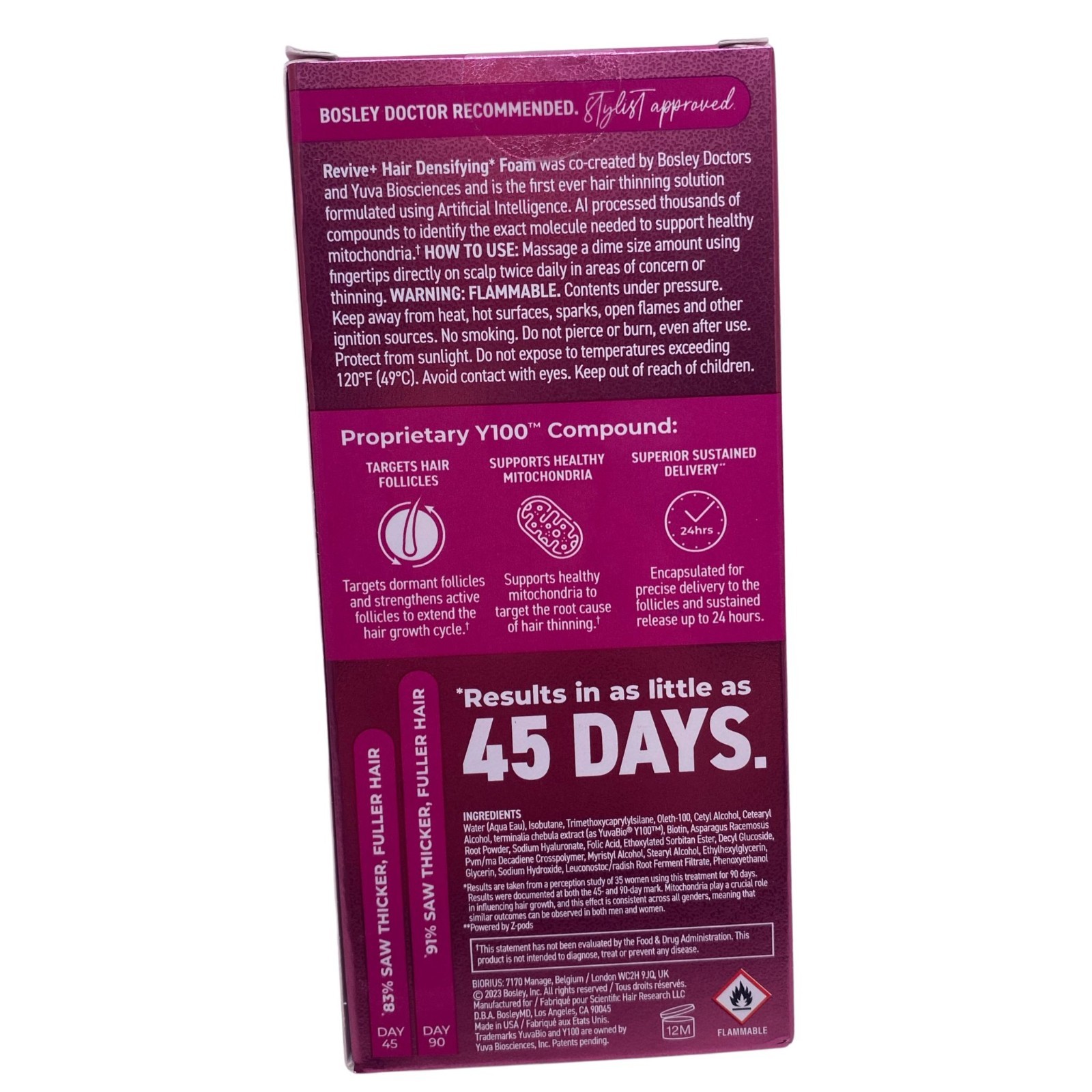 Bosley MD Revive+ Densifying Foam for Women 2.11oz 5 Pack New