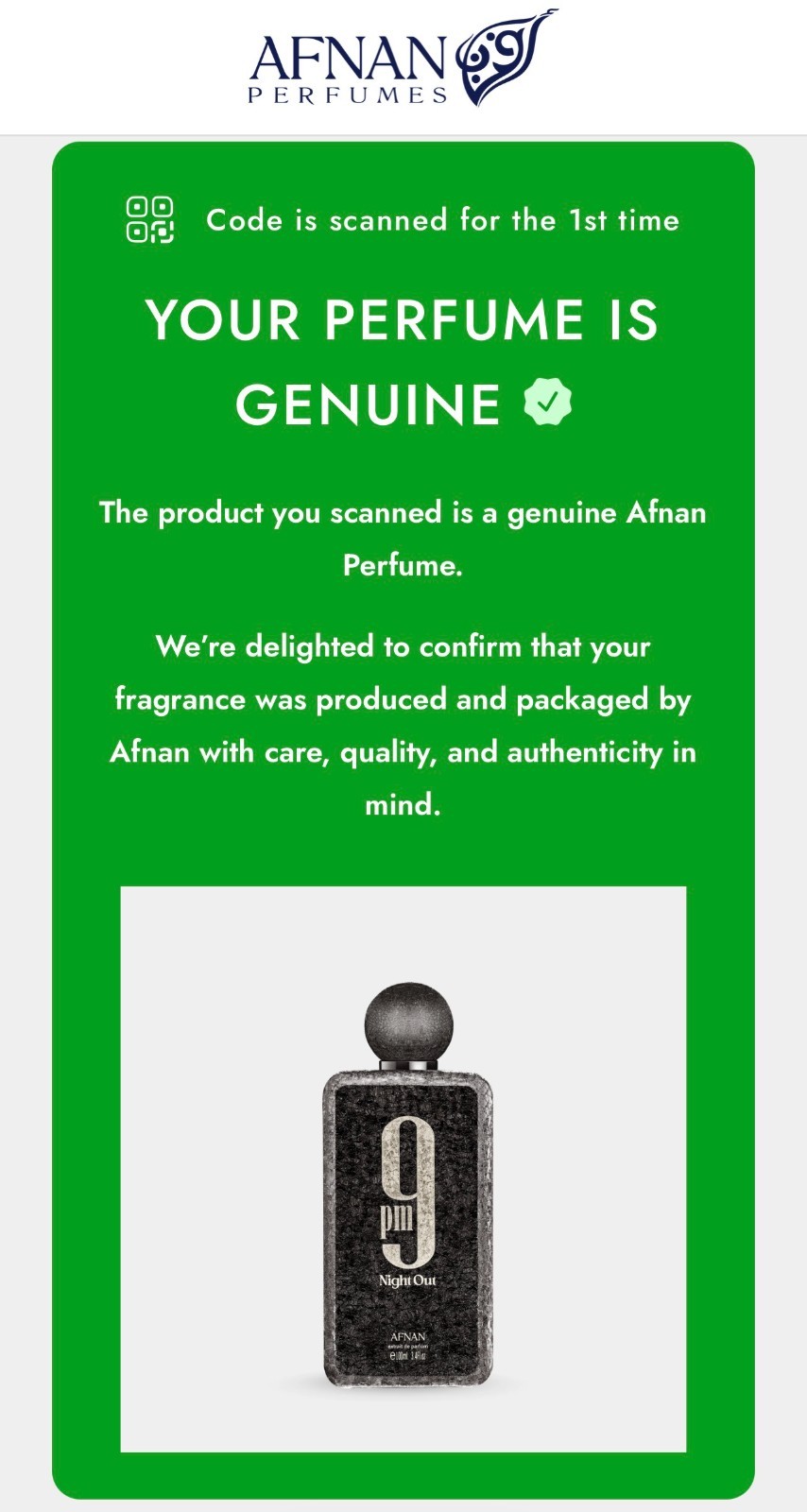 Afnan 9PM Night Out Extrait de Parfum Spray 3.4oz 100ml New In Box Authentic