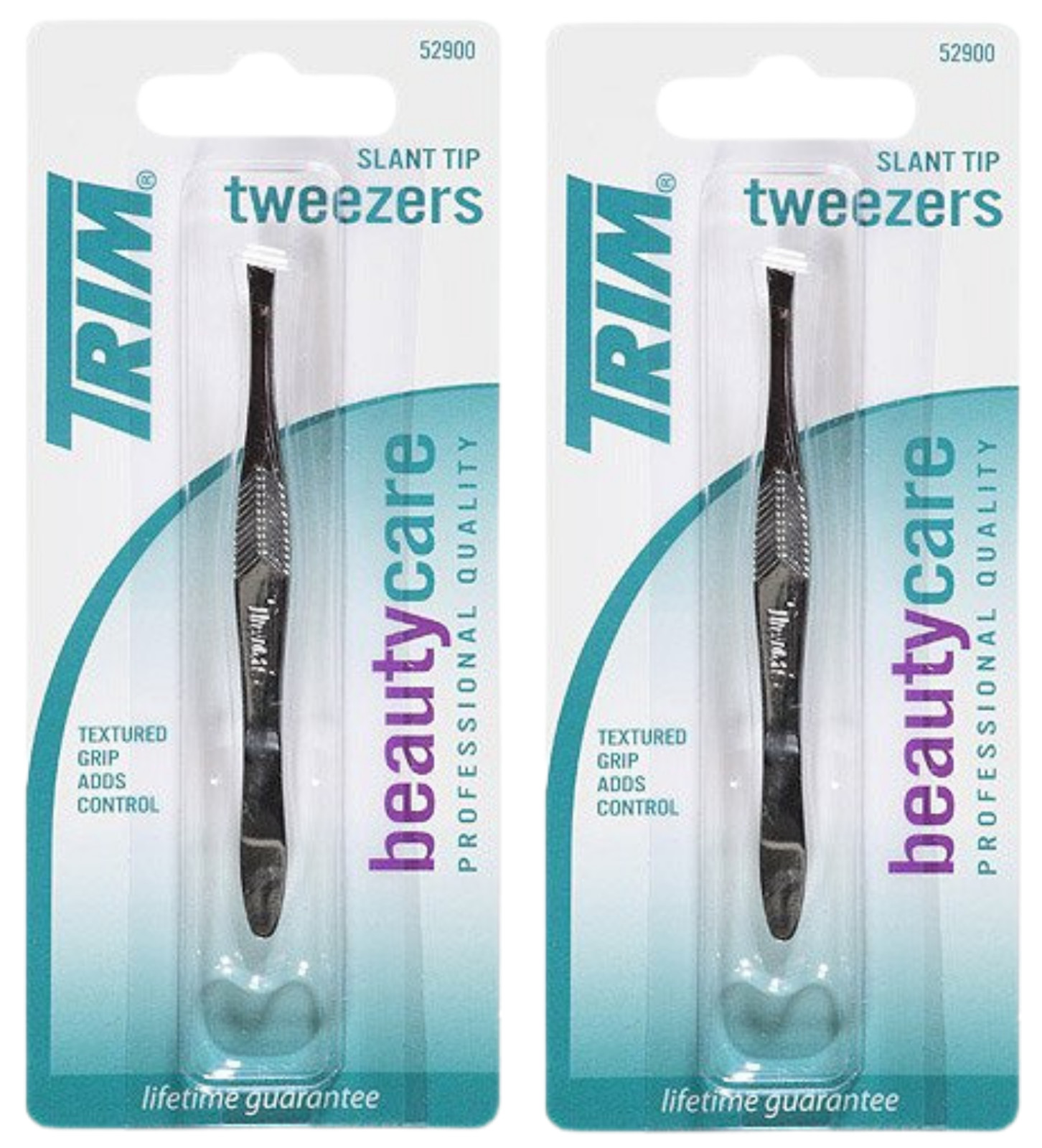 Tweezers Professional Grade Stainless Steel Slant Tip Eyebrow Hair Remover 2Pack