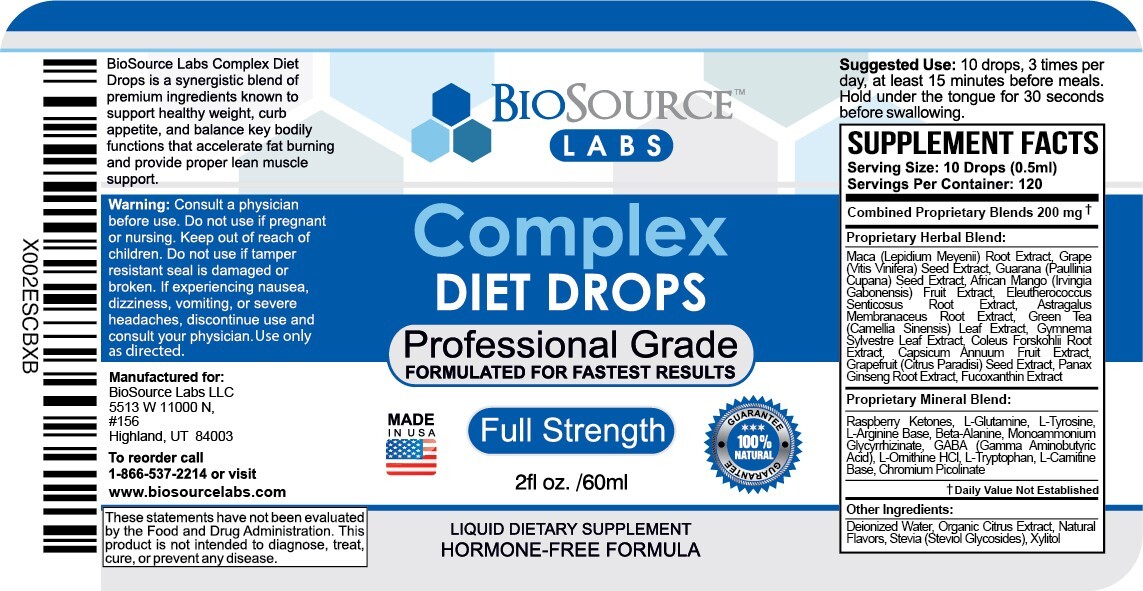 BioSource Labs Complex Diet Drops – Natural Weight Management Drops Unisex 2 oz
