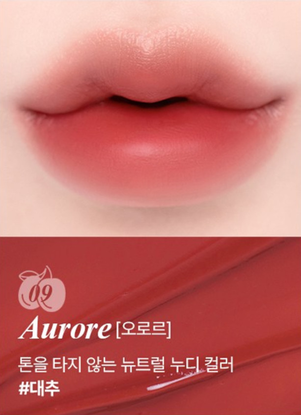 FORENCOS SokTattoo Lip Tint 09 Aurore Long Lasting Waterproof K-Beauty Lip Stain